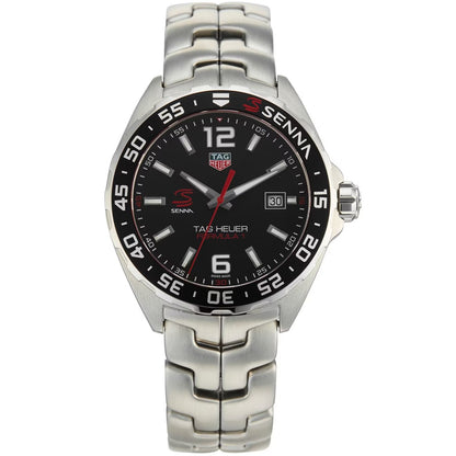 Tag Heuer Formula 1 Senna Limited Edition Black Dial Silver Steel Strap Watch for Men - WAZ1012.BA0883 - Jewelry image 2