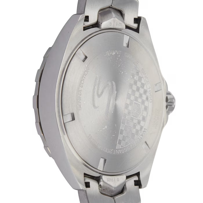 Tag Heuer Formula 1 Senna Limited Edition Black Dial Silver Steel Strap Watch for Men - WAZ1012.BA0883 - Jewelry image 15
