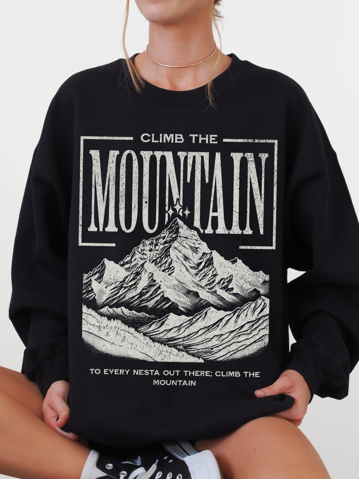 Climb the mountain sweatshirt | ACOTAR Merch - Apparel image 4