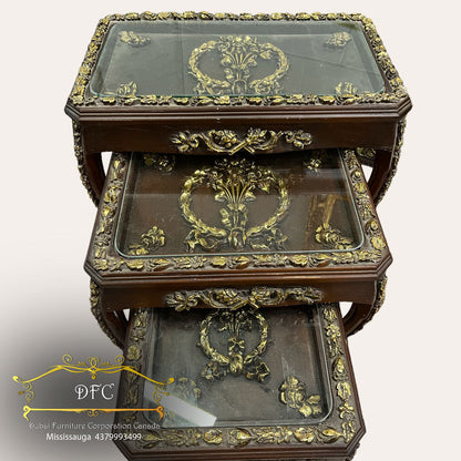 Decorated trio of tables - Furniture image 1