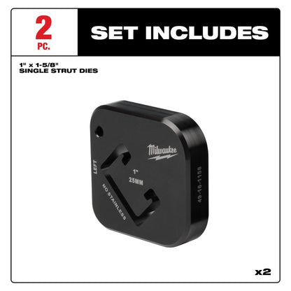 Milwaukee 49-16-1158 1" x 1-5/8 Strut Shearing Dies - Misc image 2