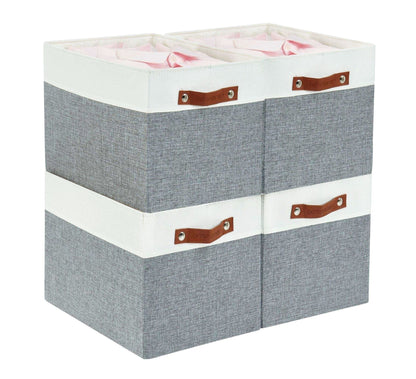 13x15 Fabric Storage Bins Collapsible Storage Basket | Sturdy Storage Organizer - Set of 4 - Misc image 17