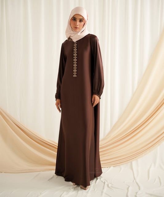 Chocolate Brown Backline Zinnar A-line Dress - Apparel image 1