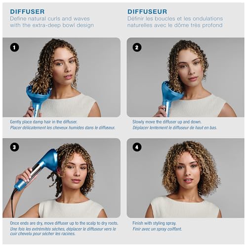 BaBylissPRO Nano Titanium Style/Switch Ionic 5 in 1 Multi-Styler & Hair Blow Dryer Attachments Include-Dryer, Paddle Brush, 1-3/4" Round Brush, Diffuser & Smoothing Attachment, Cold Shot, Hot Air Styler, Dual Voltage - Beauty image 3