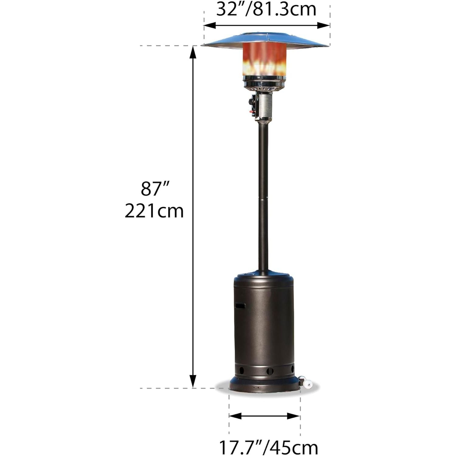 Paramount Patio Heater 46,000 BTU, Mocha - Apparel image 4