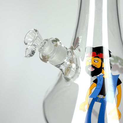 Cheech & Chong® Glass |  48" Tall 7mm Thick How High Are You Bell Base Water Pipe - Misc image 6