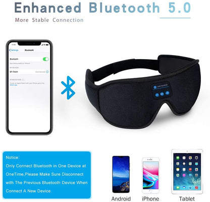 Sleep Headphones, Bluetooth 5.0 Wireless 3D Eye Mask - Gadgets image 1