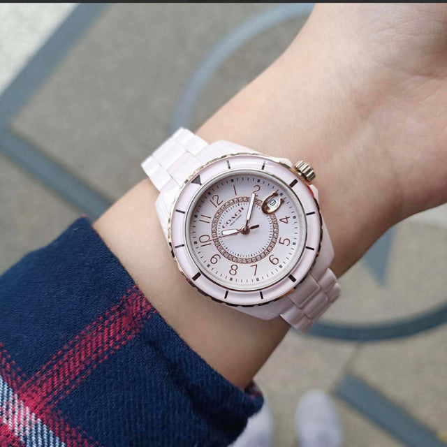 Coach Preston White Dial White Steel Strap Watch for Women - 14503462 - Jewelry image 14