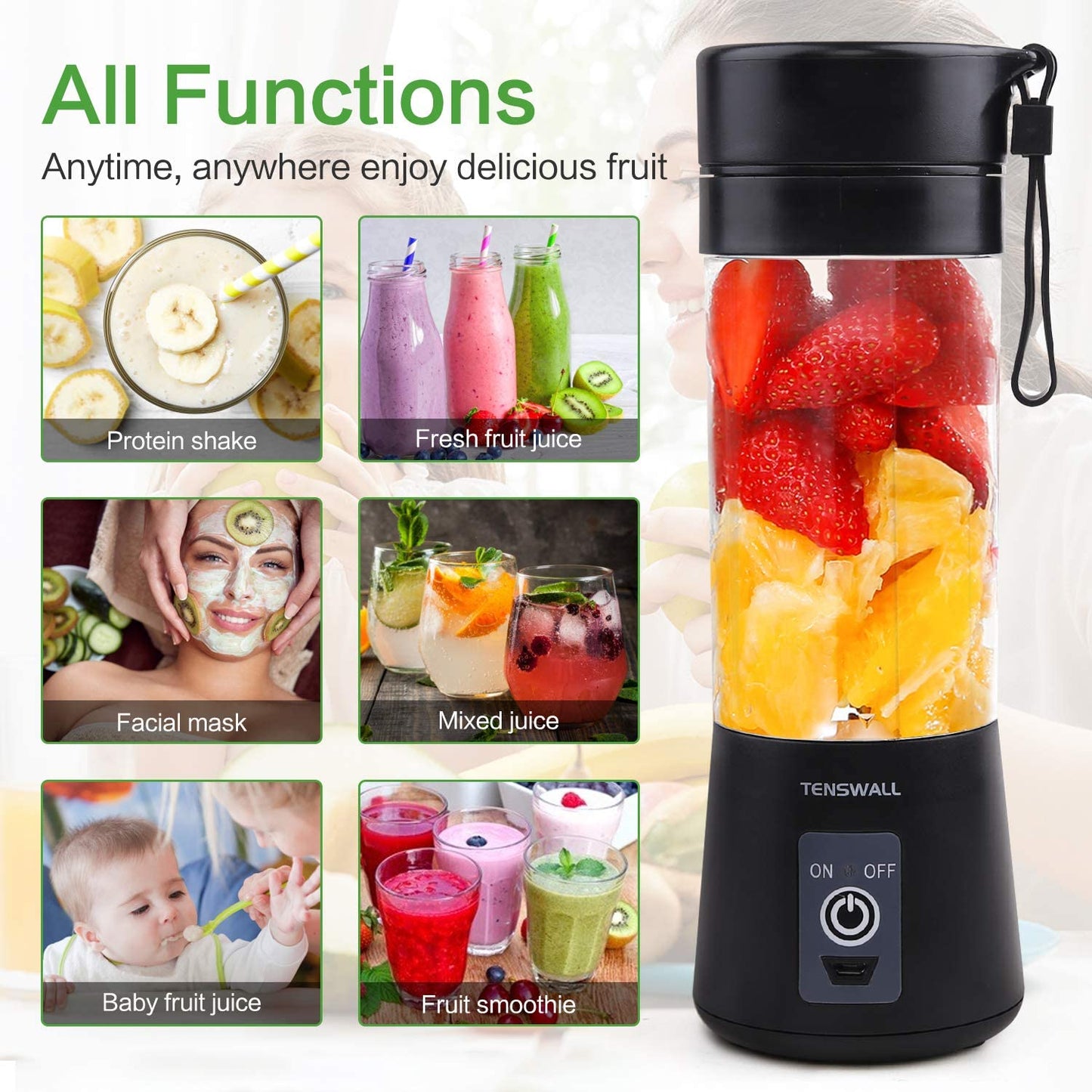 Portable Blender, Personal Size Blender Shakes and Smoothies - Gadgets image 3