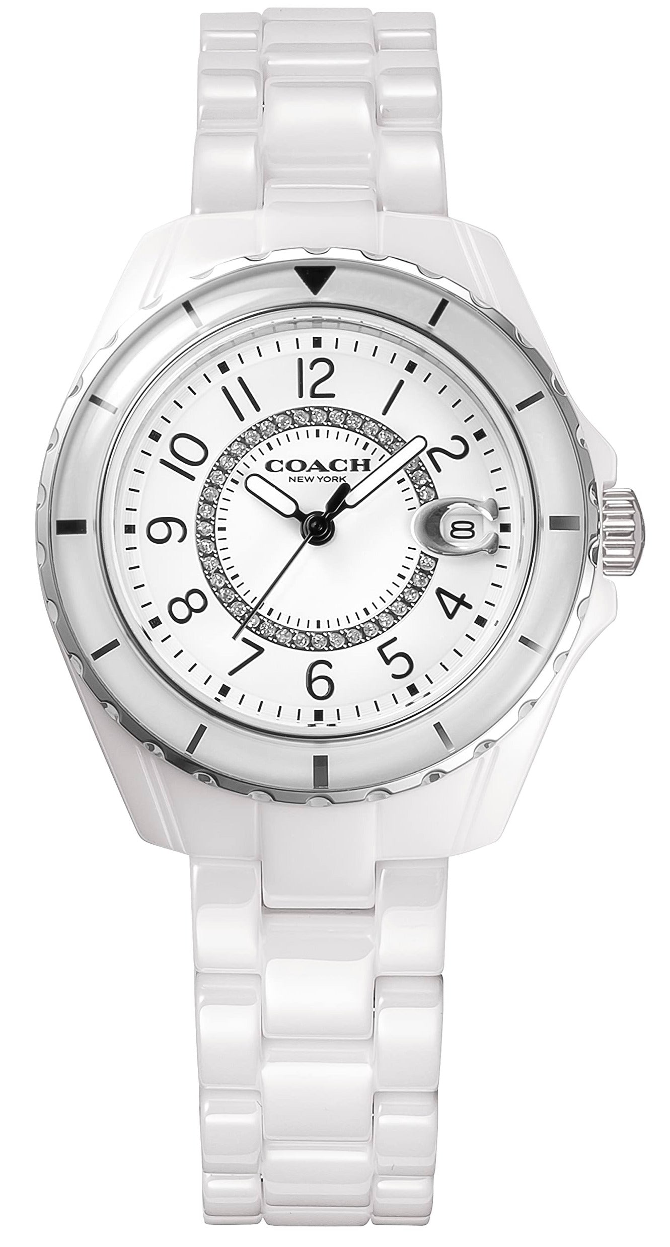 Coach Preston White Dial White Steel Strap Watch for Women - 14503462 - Jewelry image 1