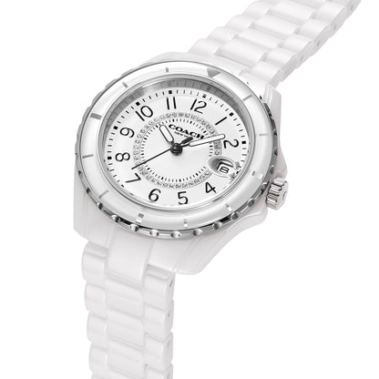 Coach Preston White Dial White Steel Strap Watch for Women - 14503462 - Jewelry image 6