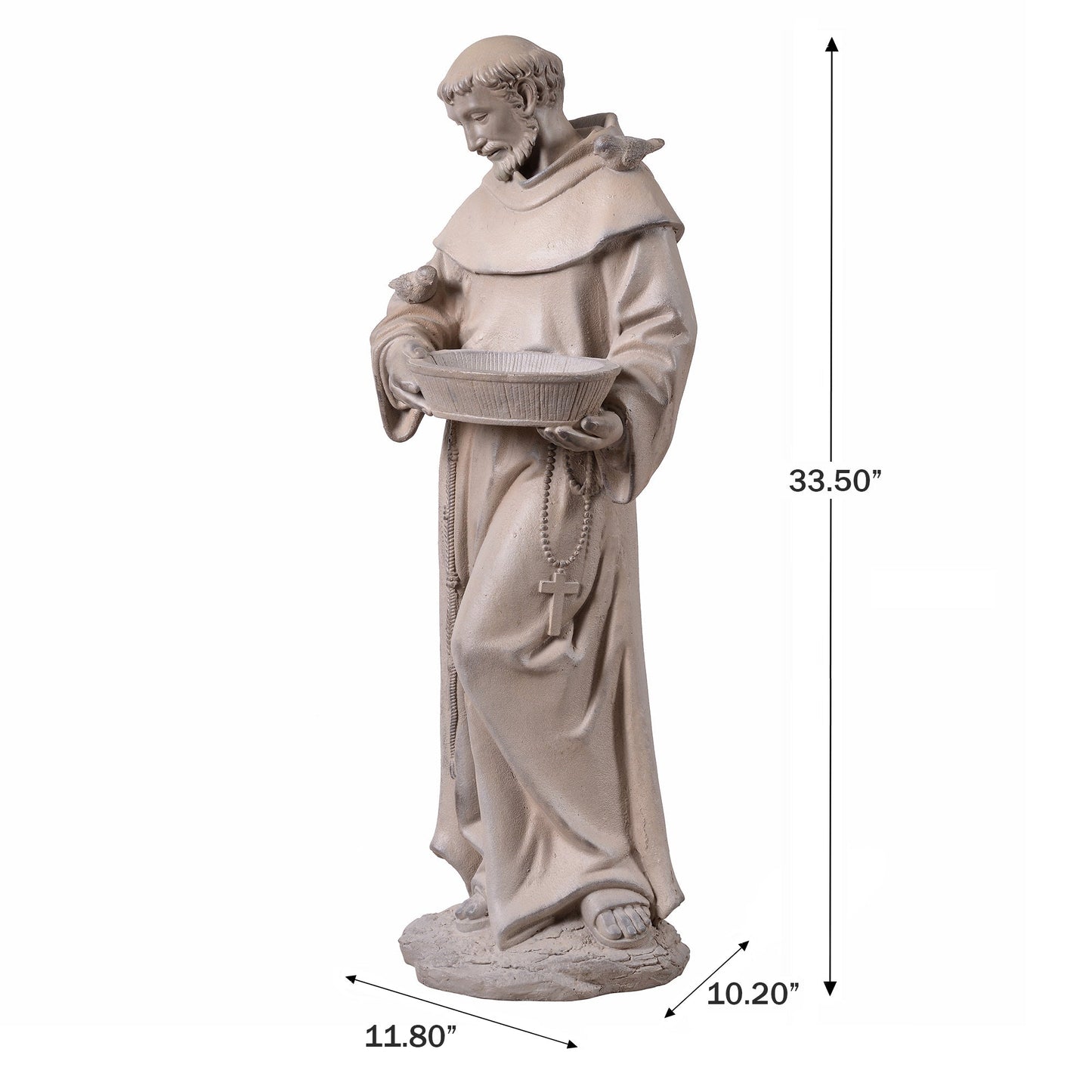77191 - St Francis Of Assisi Birdbath Garden Statue - Home Decor image 6