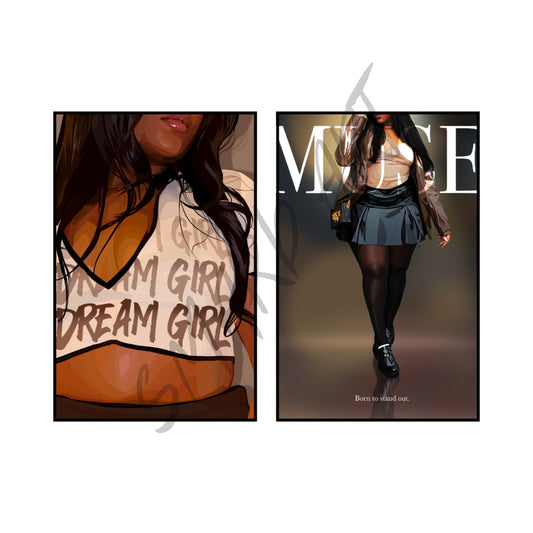 Art Print Bundle : Dream Girl + Wherever I Walk - Home Decor image 1