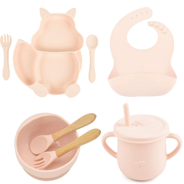 8 Pieces Feeding/Food Silicone Non-Slip Set for Babies - Kitchen & Dining image 2