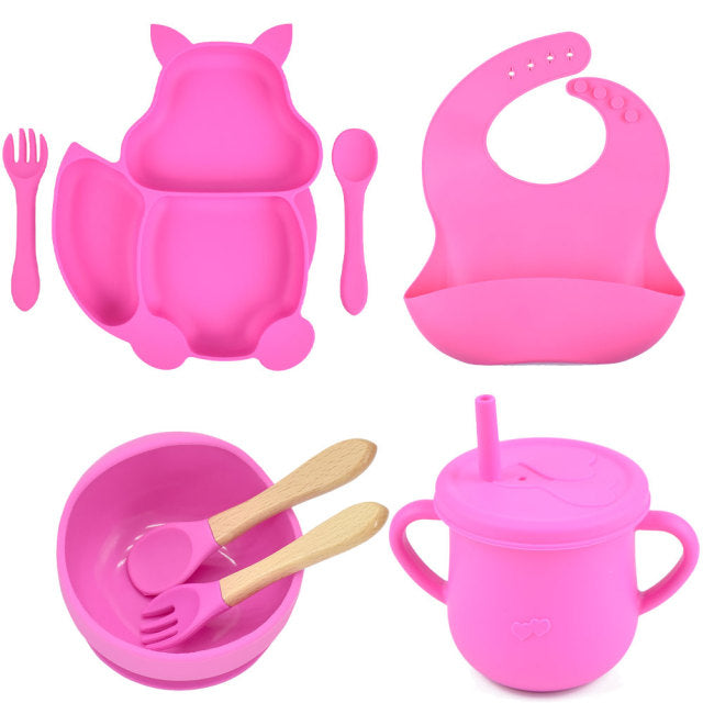 8 Pieces Feeding/Food Silicone Non-Slip Set for Babies - Kitchen & Dining image 5