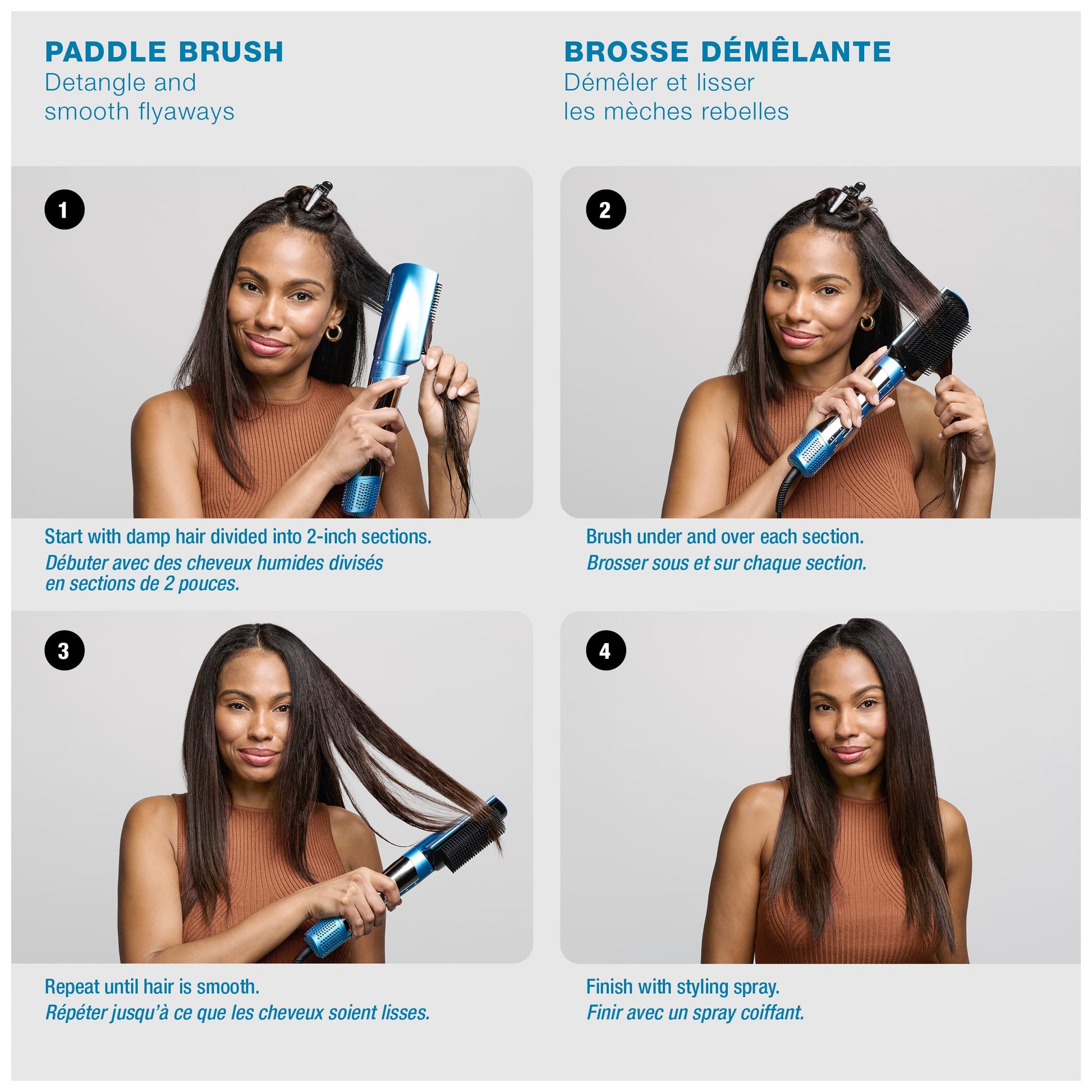 BaBylissPRO Nano Titanium Style/Switch Ionic 5 in 1 Multi-Styler & Hair Blow Dryer Attachments Include-Dryer, Paddle Brush, 1-3/4" Round Brush, Diffuser & Smoothing Attachment, Cold Shot, Hot Air Styler, Dual Voltage - Beauty image 4