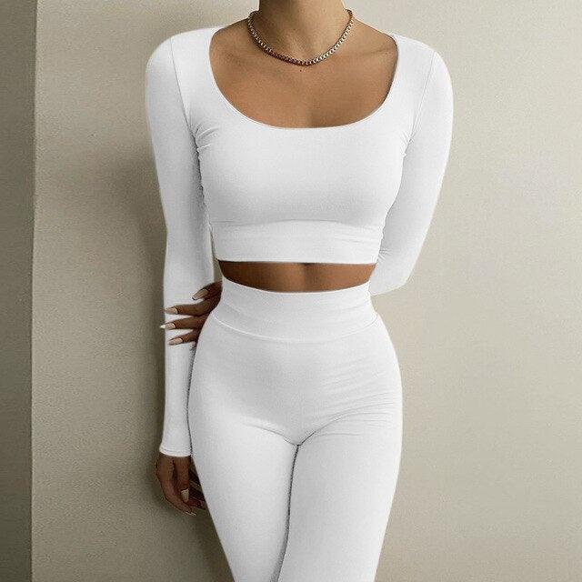 Gym Crop Tank Top Leggings Set - Misc image 13