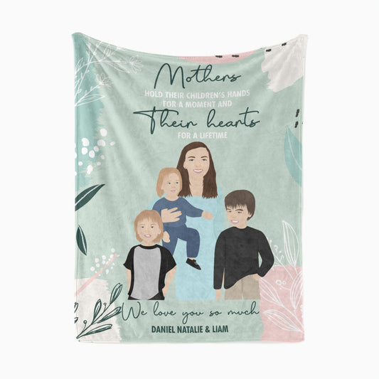 Personalized Mothers Day Photo Blanket - Bedding image 1