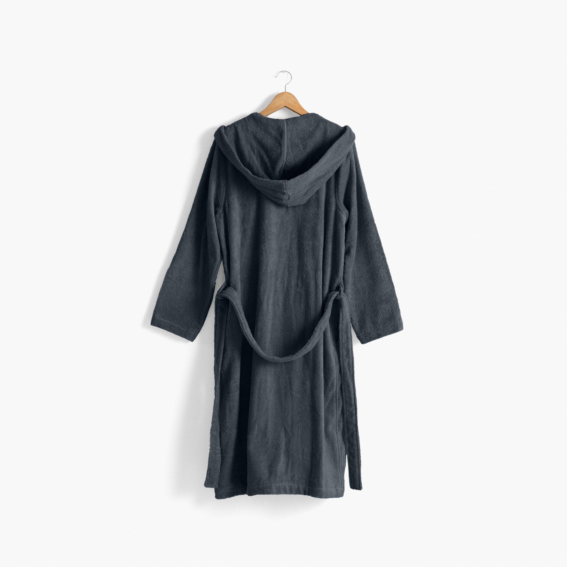 Osmose Men's Charcoal Hooded Cotton Bathrobe - Kitchen & Dining image 3