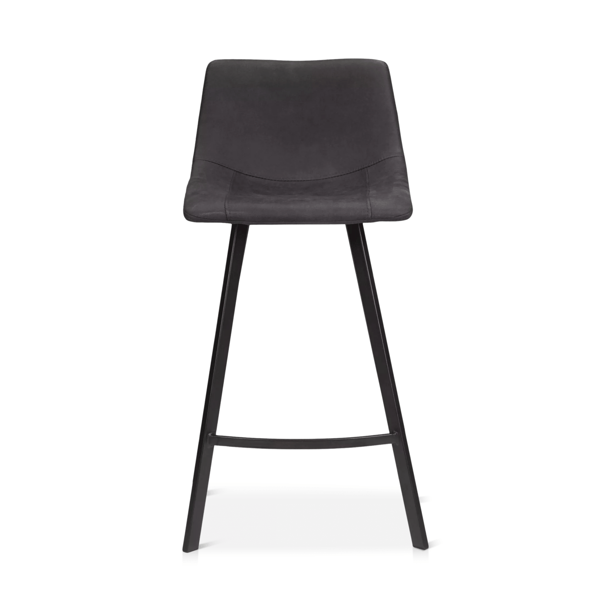 Textured Faux Leather and Metal Bar Stool - Misc image 6