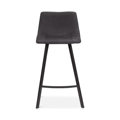 Textured Faux Leather and Metal Bar Stool - Misc image 6