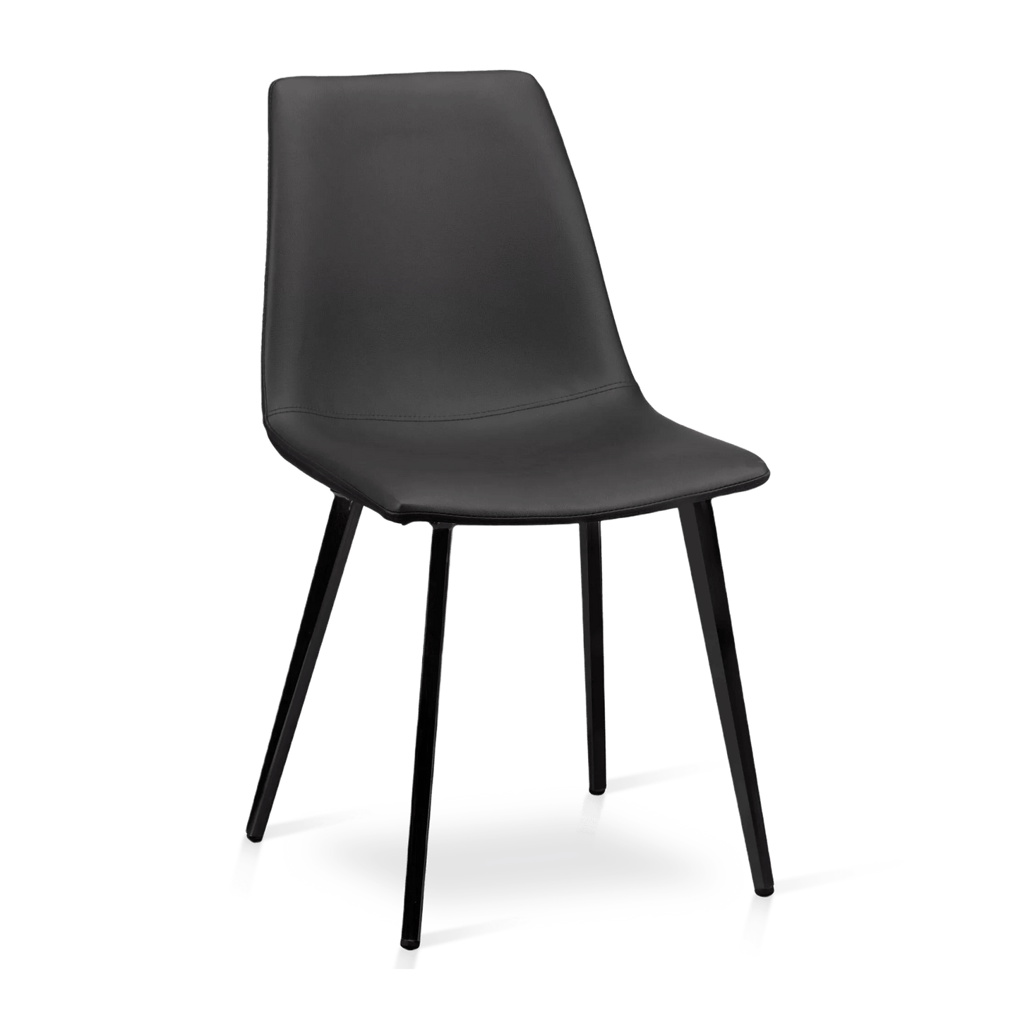 Faux Leather and Metal Dining Chair - Misc image 1