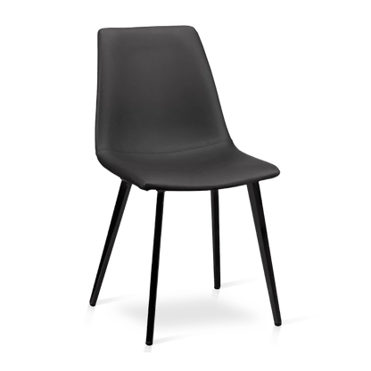 Faux Leather and Metal Dining Chair - Misc image 1