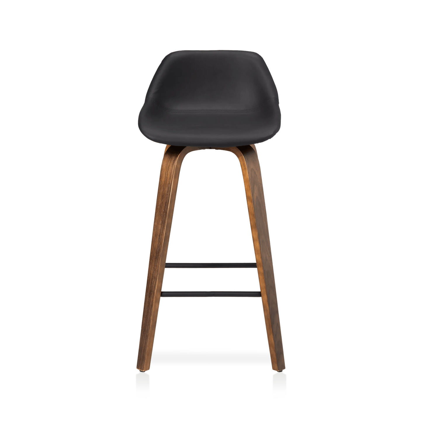 Faux Leather and Walnut Wood Bar Stool - Misc image 6