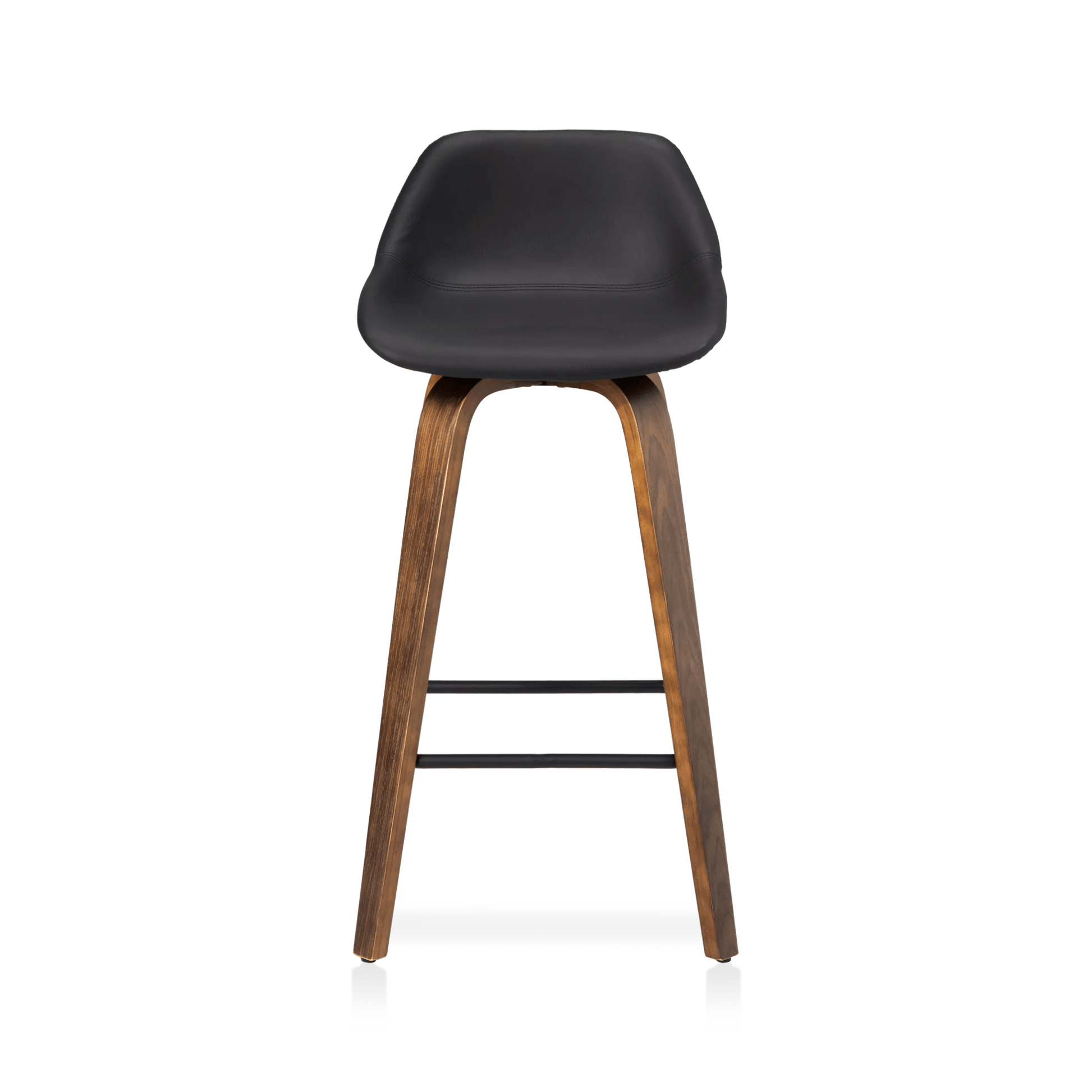 Faux Leather and Walnut Wood Bar Stool - Misc image 6