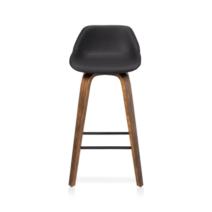 Faux Leather and Walnut Wood Bar Stool - Misc image 6