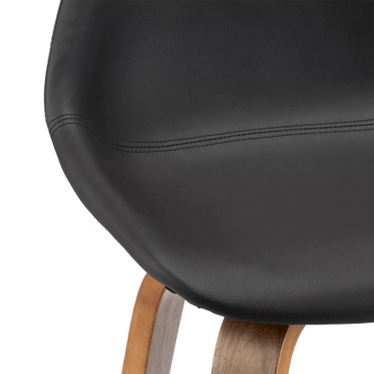 Faux Leather and Walnut Wood Bar Stool - Misc image 7