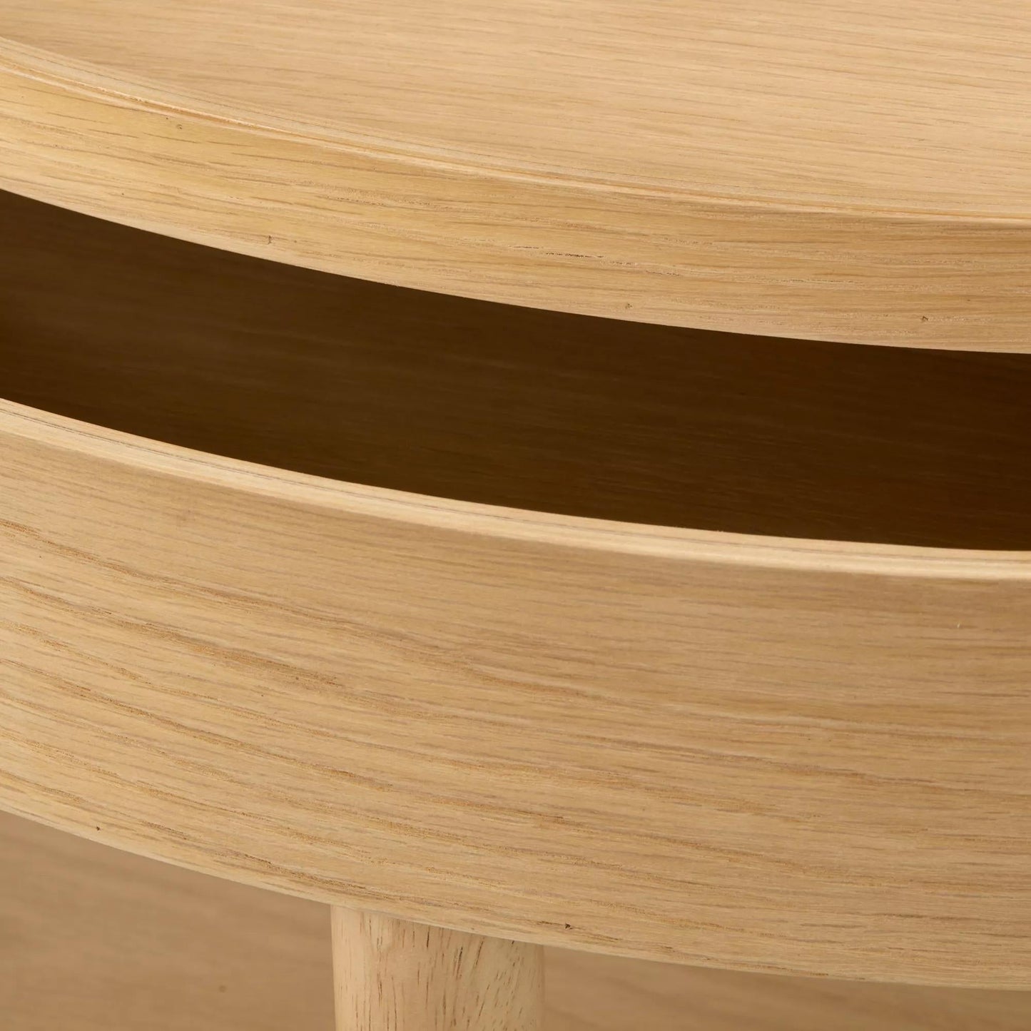 Wooden Round Coffee Table with Lift Top - Furniture image 4