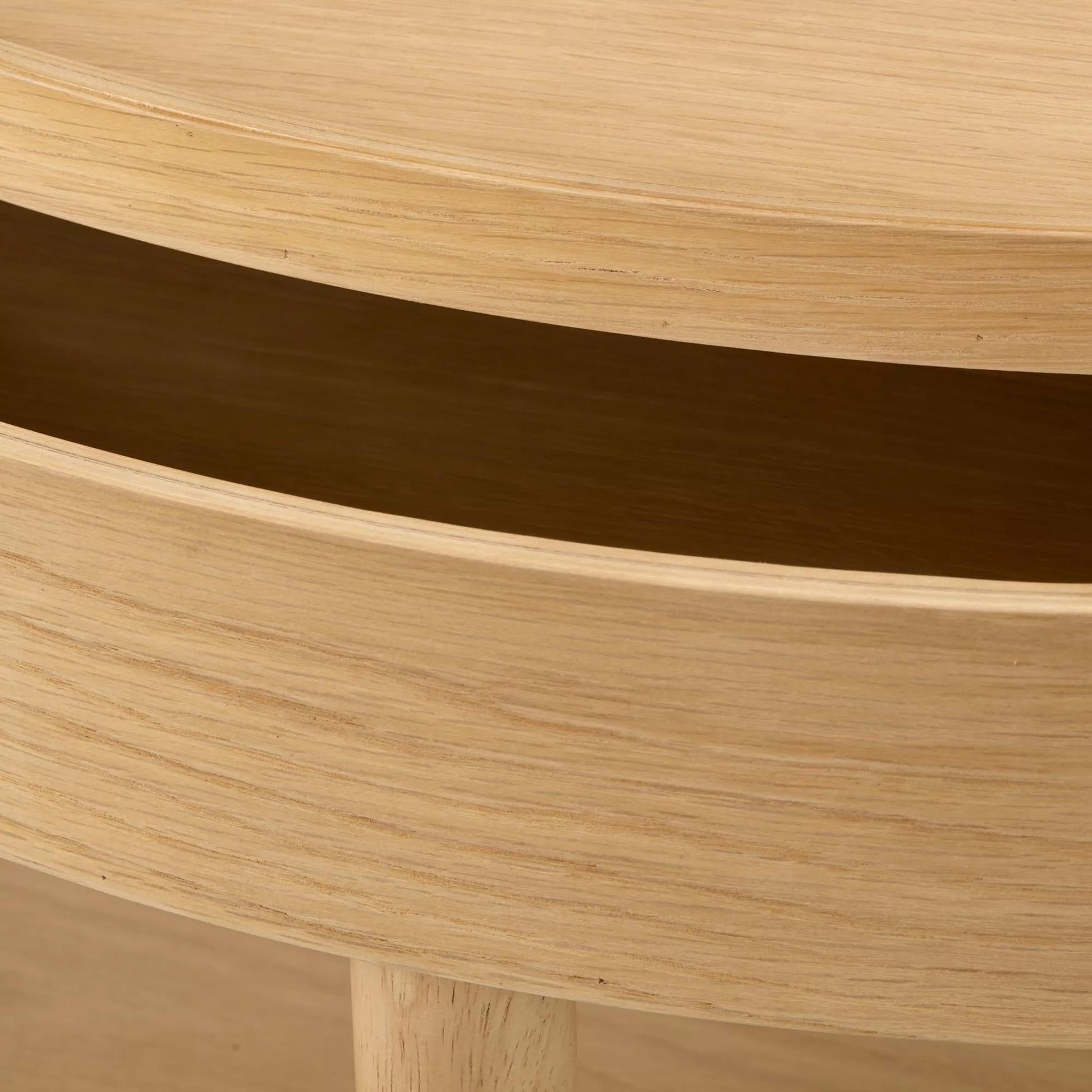 Wooden Round Coffee Table with Lift Top - Furniture image 4