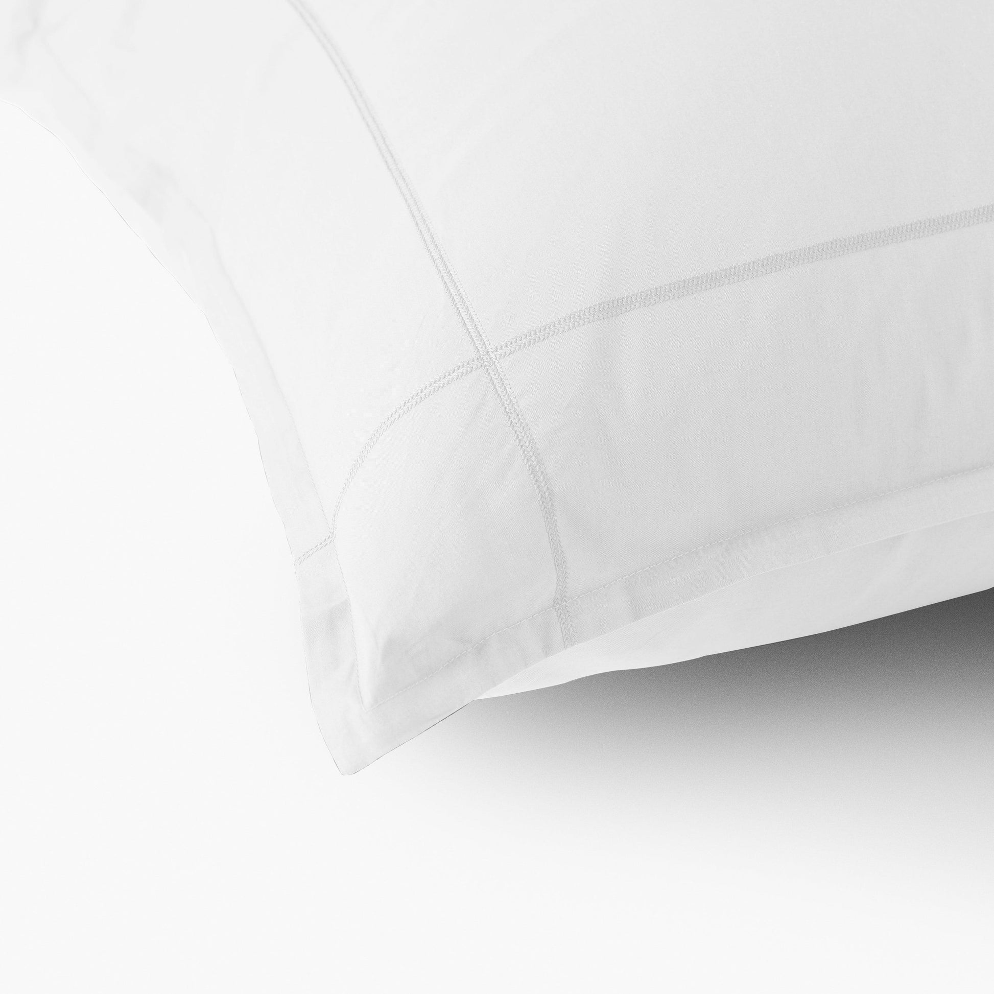 Rectangular Pillowcase in Cotton Percale Neo White - Bedding image 4