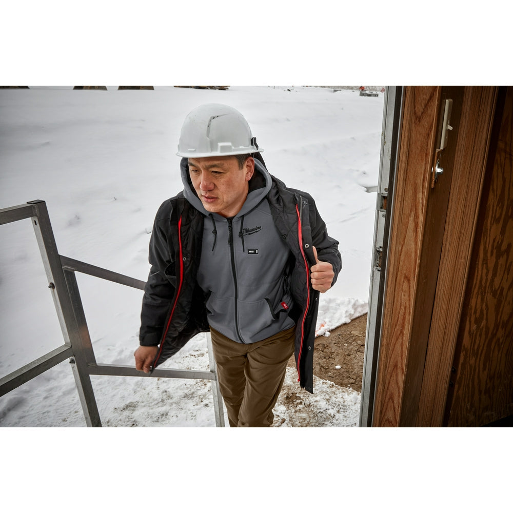 Milwaukee M12™ Heated Hoodie Kit Gray Large - Apparel image 11