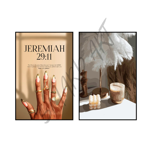 Art Print Bundle : Jeremiah 29:11 + Whispers Of Home - Home Decor image 1