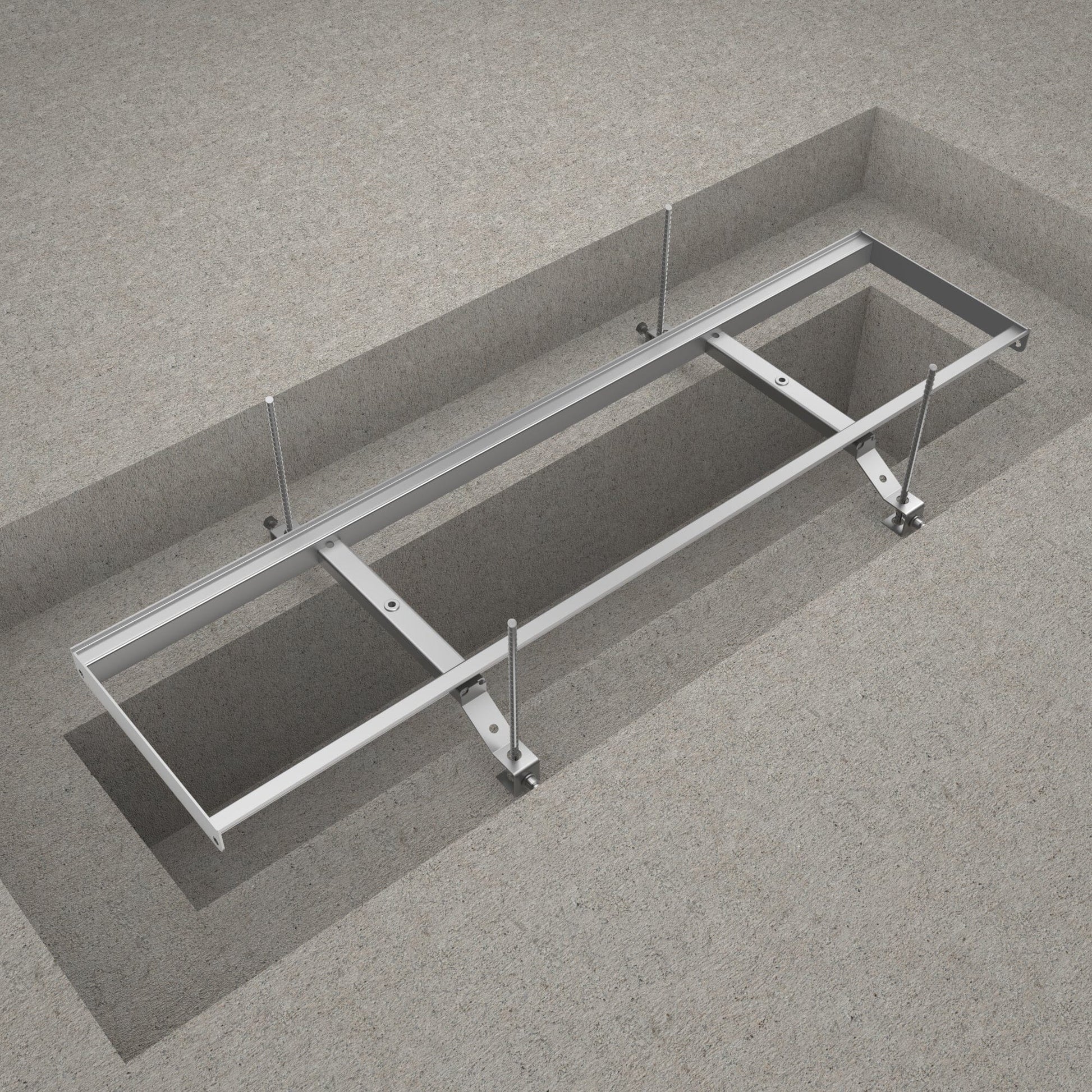 8" BASE Stainless Steel Frame for Linear Grates - Bedding image 3