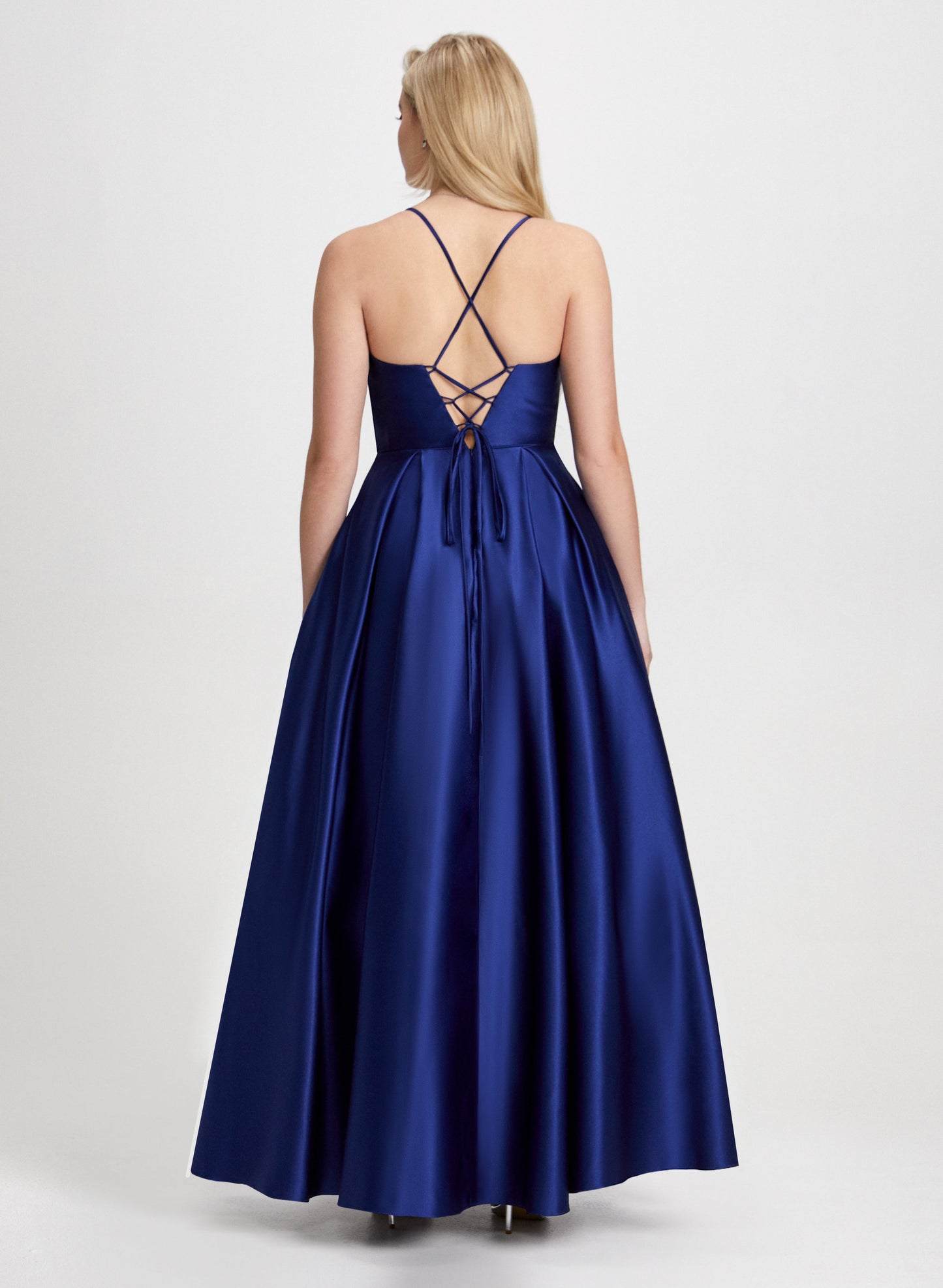 Satin Fit & Flare Ball Gown - Misc image 3