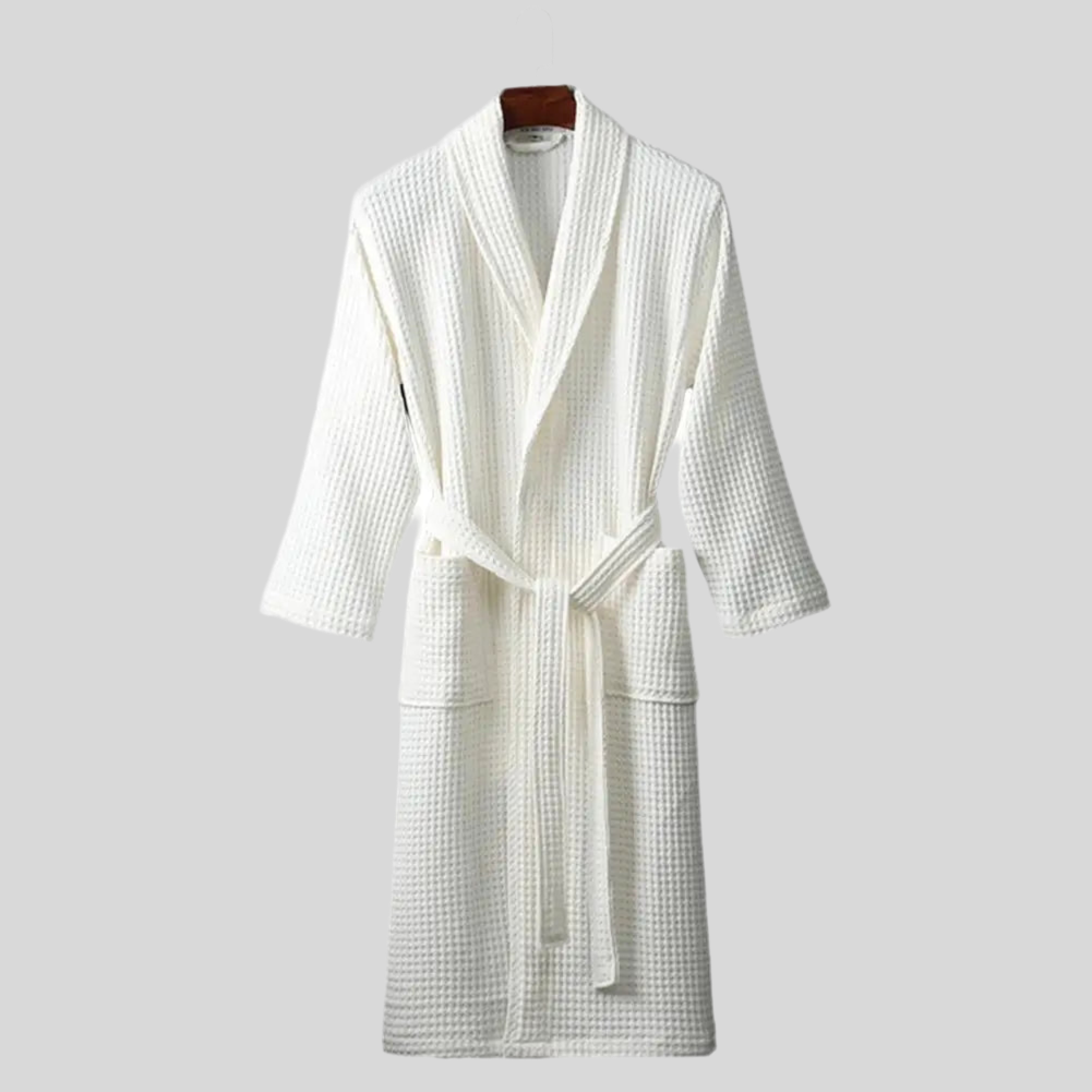 Unisex Pure Cotton Waffle Spa Robe - Furniture image 1