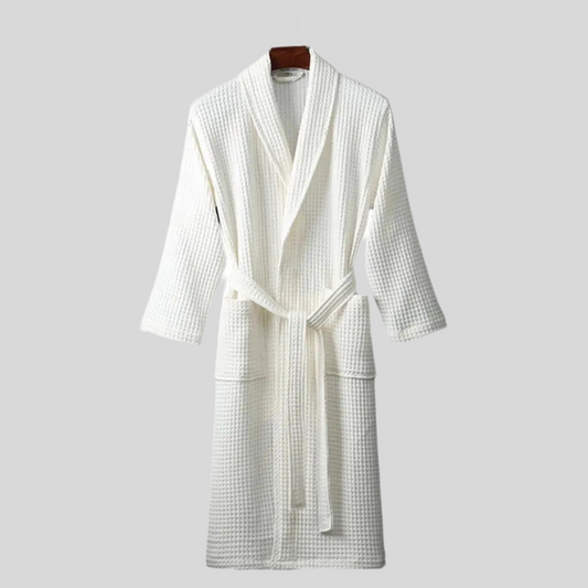 Unisex Pure Cotton Waffle Spa Robe - Furniture image 1