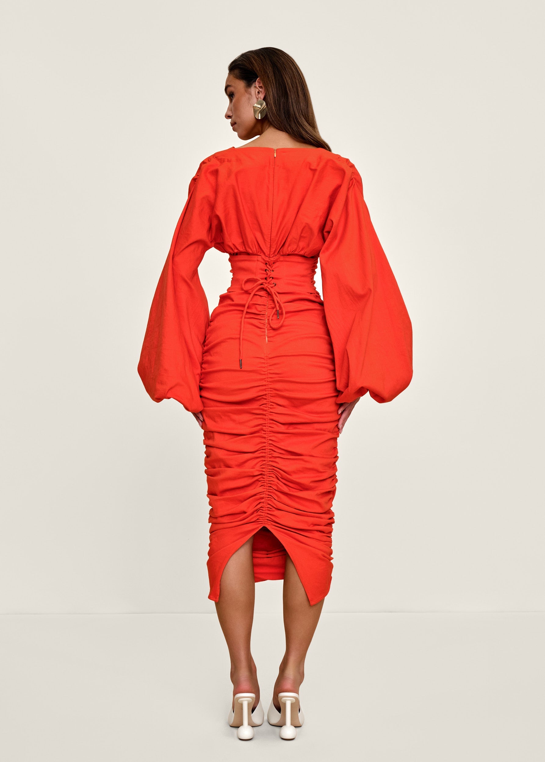 ANIDA DRESS - RED CORAL - Apparel image 6