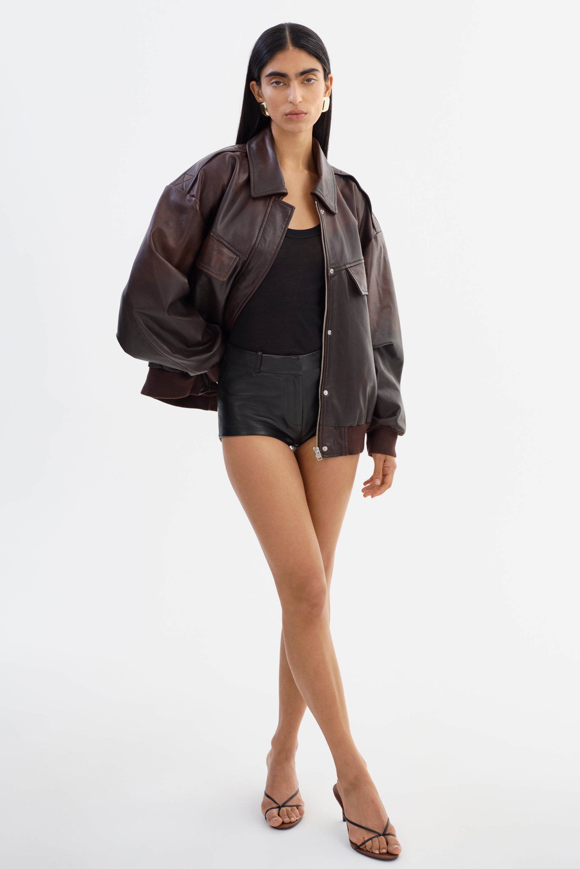 ANNAISE | Leather Hot Shorts - Misc image 3