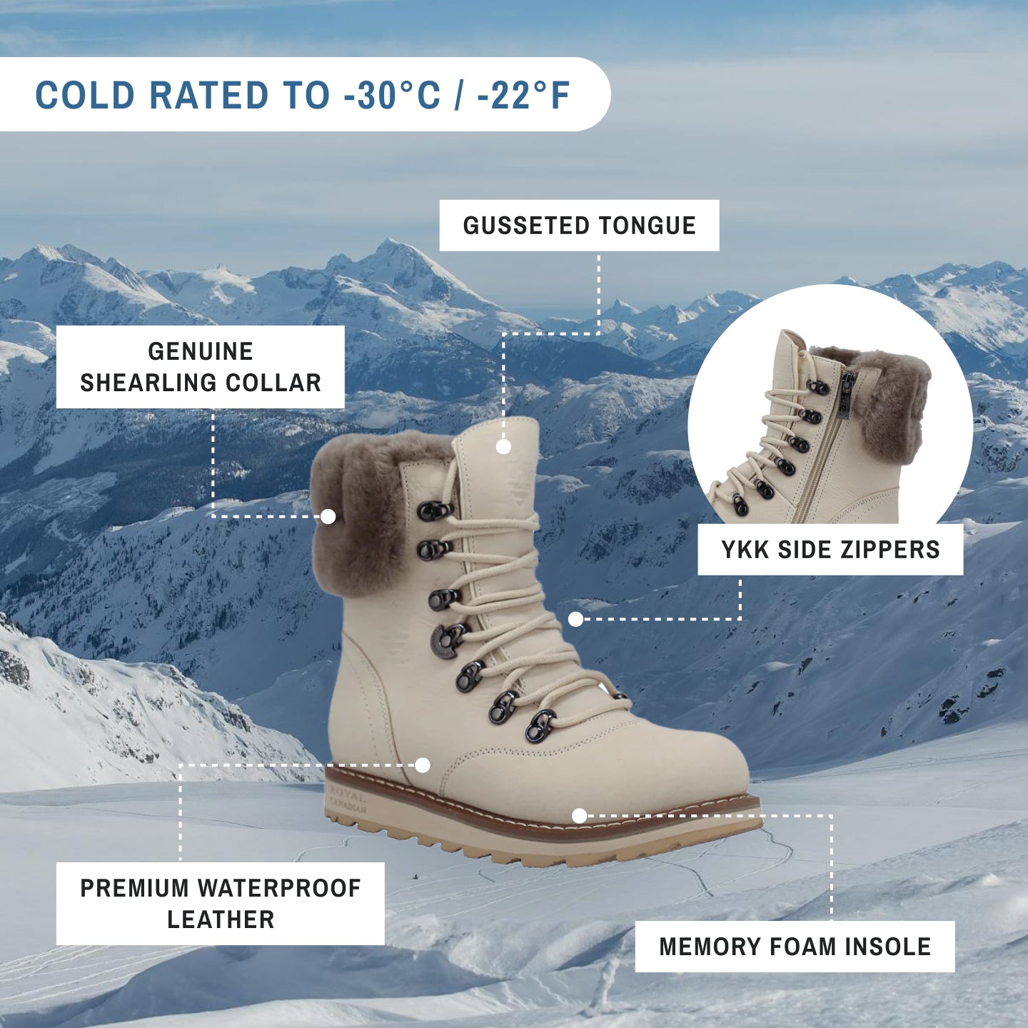 CAMBRIDGE | Women's Winter Boot Pale Ale White - Kitchen & Dining image 6