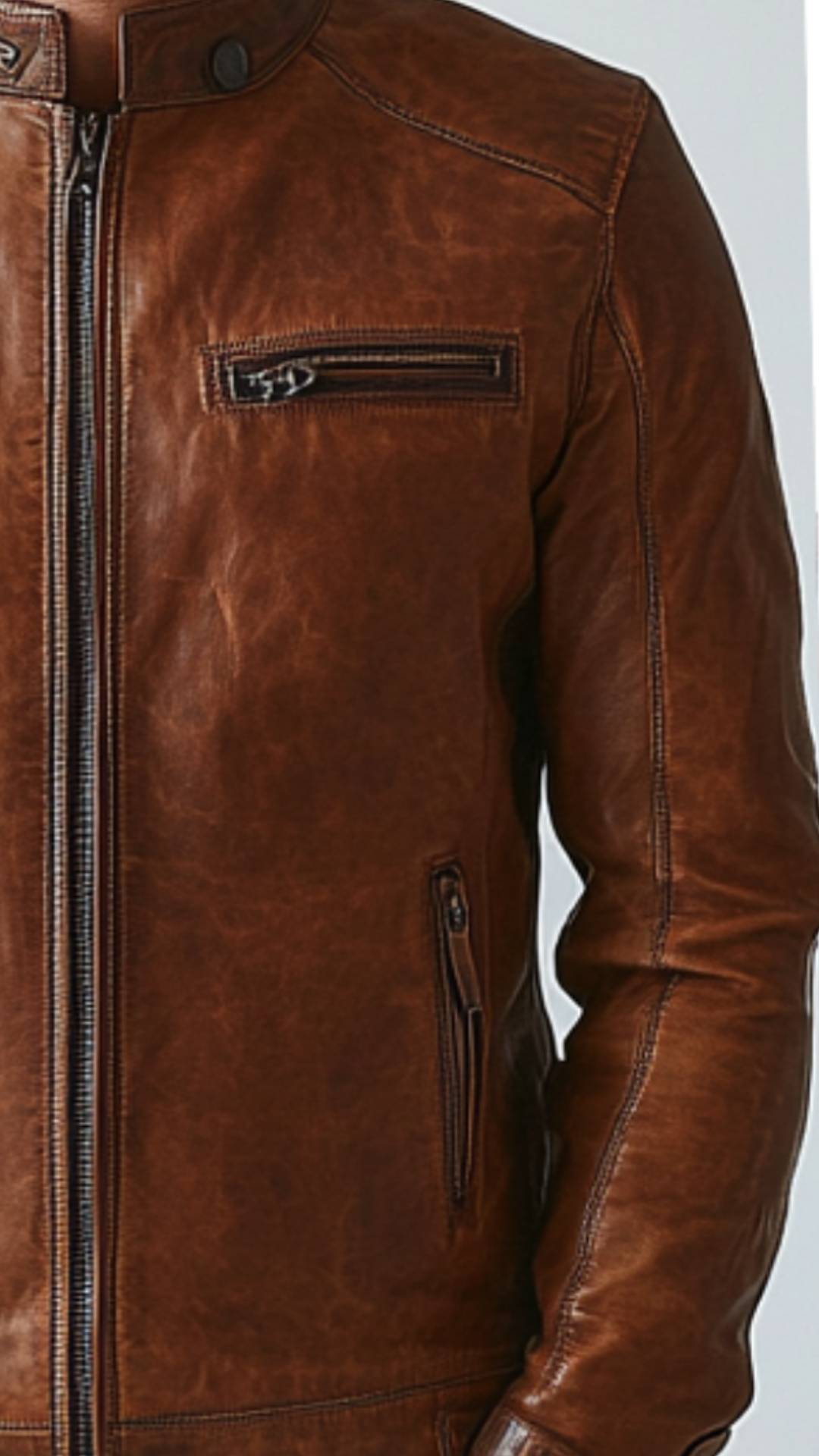 Arthur Brown Leather Jacket - Leather Jacket for Men Brown - Apparel image 3