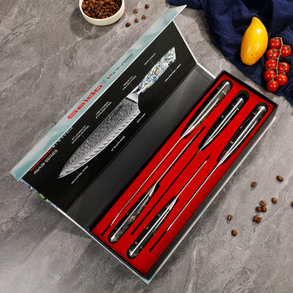 Awabi Damascus Chef Knife Set - Misc image 2