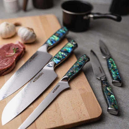 Awabi Damascus Chef Knife Set - Misc image 3