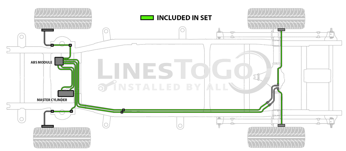 Toyota Tacoma Brake Line Set 2011 RWD Reg Cab 6ft Bed 2.7L BLT-143-SS1C Stainless Steel - Misc image 3
