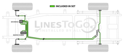 Toyota Tacoma Brake Line Set 2011 RWD Reg Cab 6ft Bed 2.7L BLT-143-SS1C Stainless Steel - Misc image 3