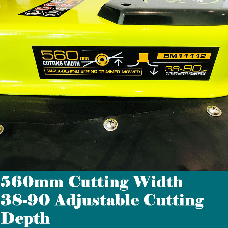 175CC 22" Walk Behind Push String Trimmer Mower BM11112 - Apparel image 6