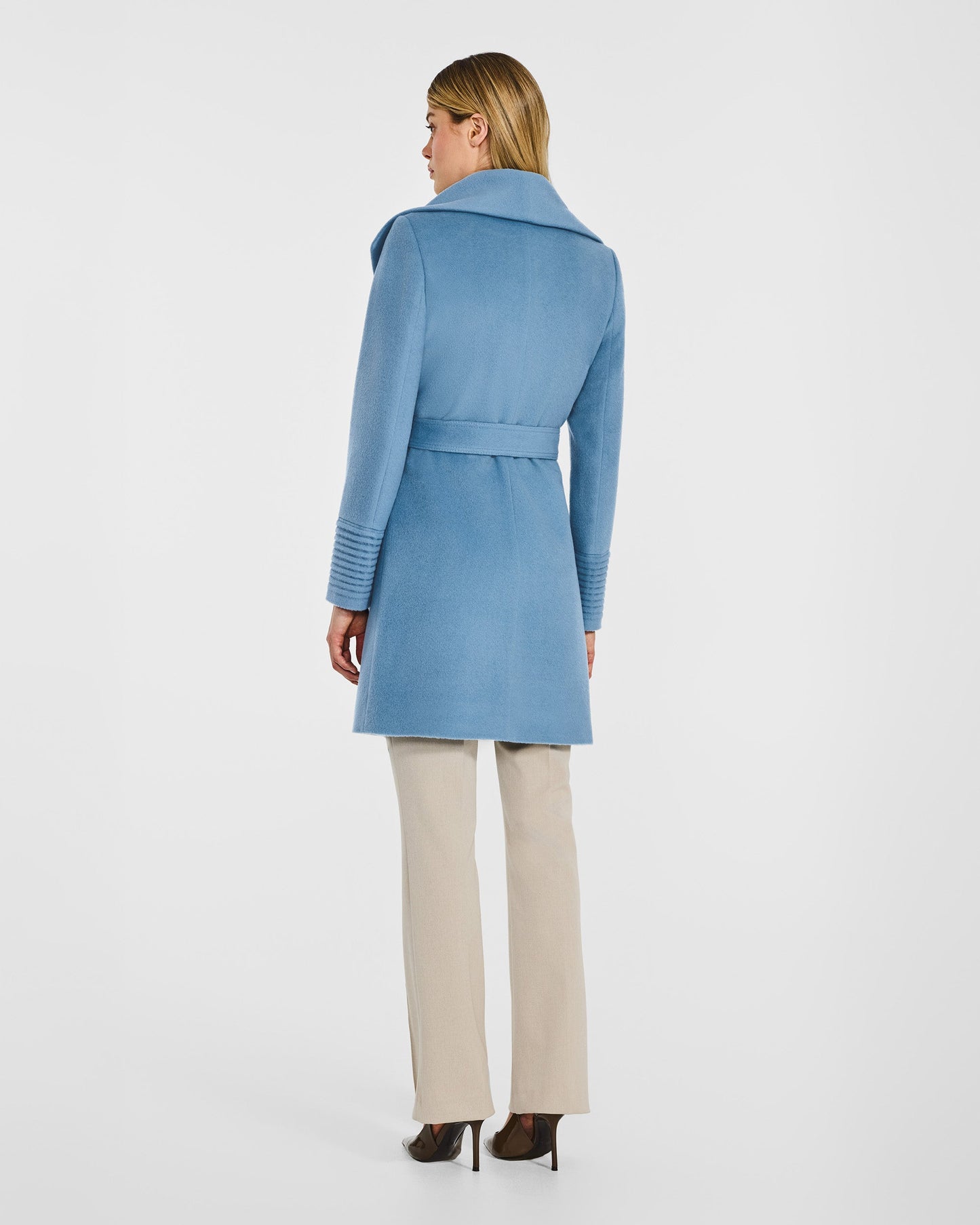 Baby Alpaca Mid Length Shawl Collar Wrap Coat - Misc image 5